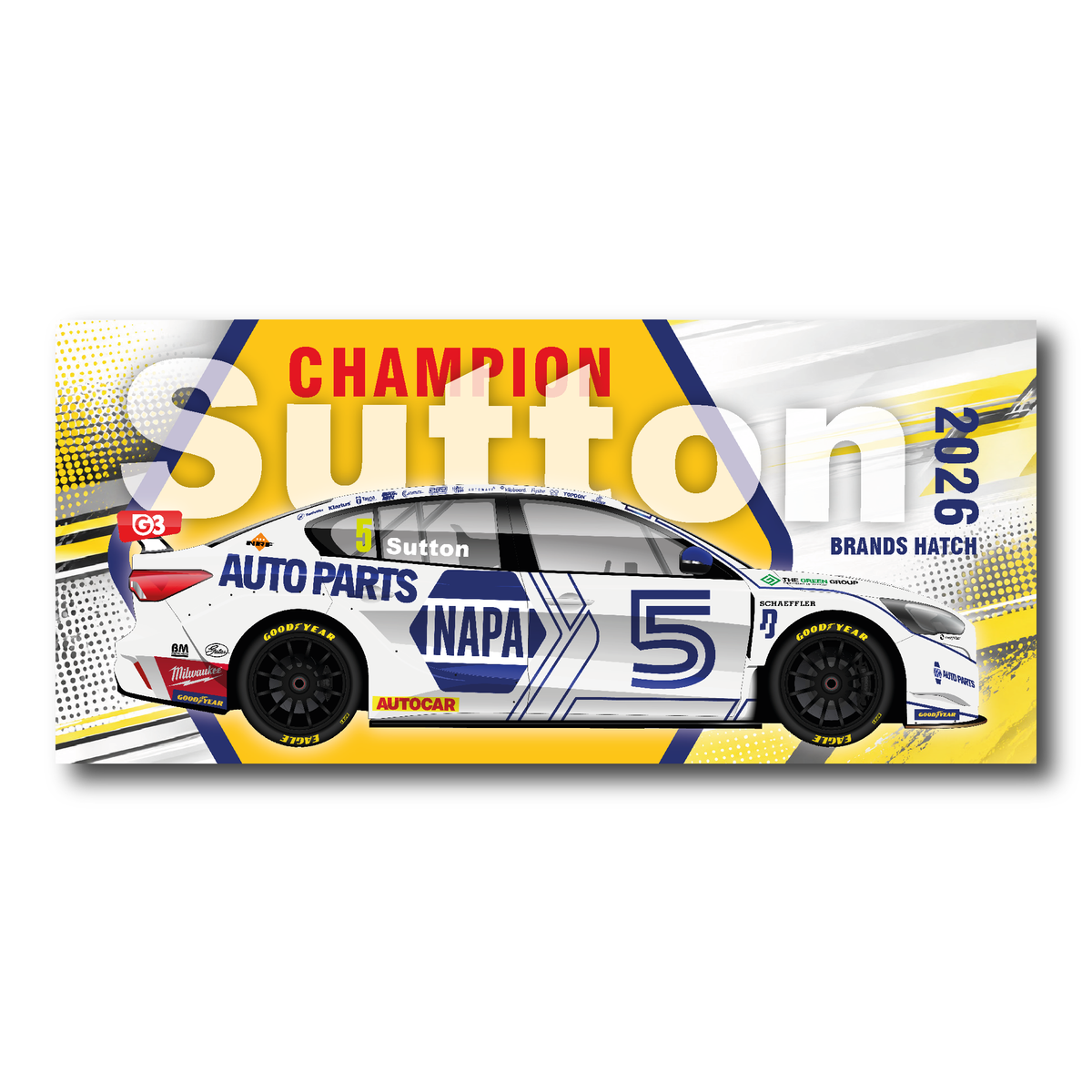 Ashley Sutton - NAPA Racing - Ford Focus Titanium - BRANDS - 2026 - Bottle
