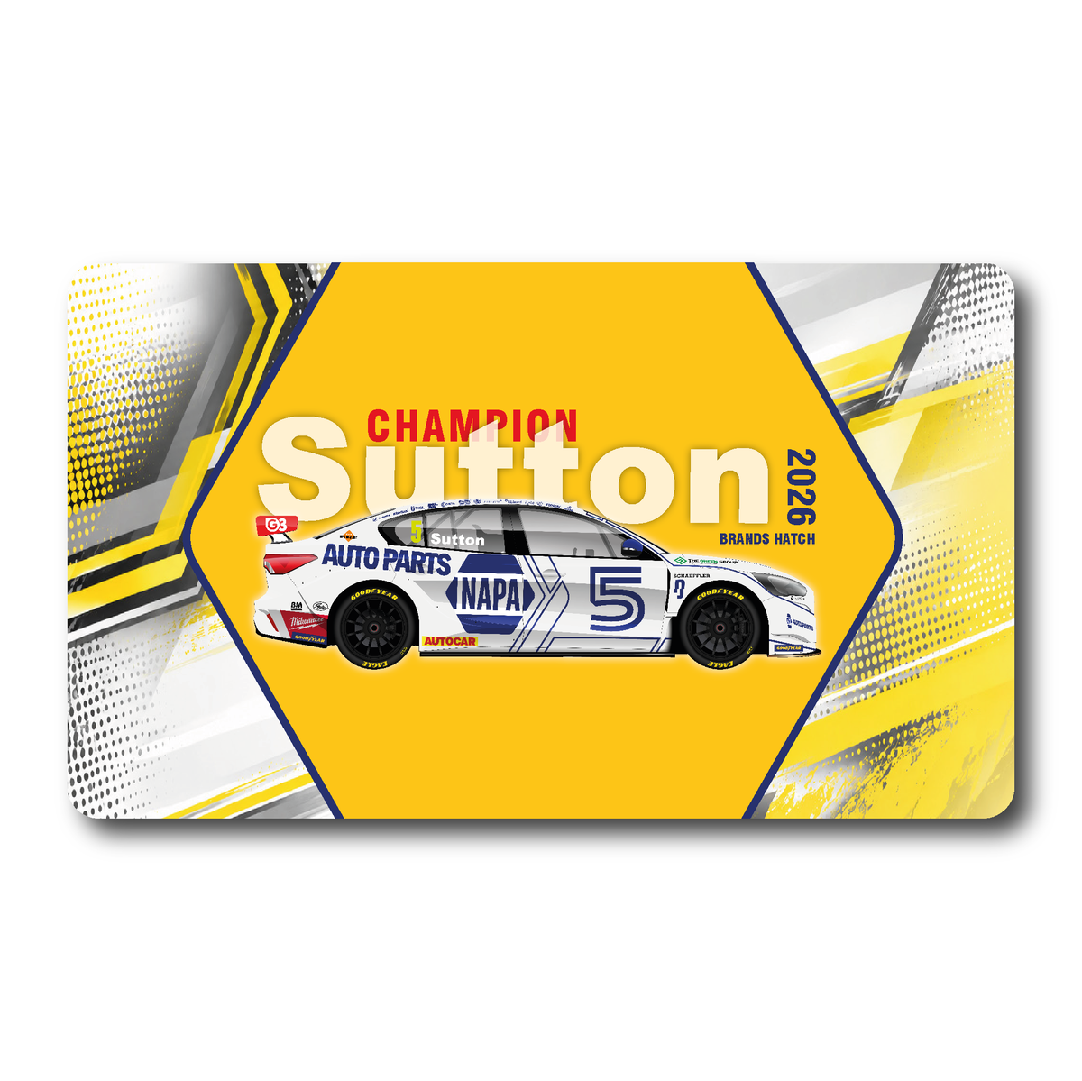Ashley Sutton - NAPA Racing - Ford Focus Titanium - BRANDS - 2026 - Bar Runner/Mat