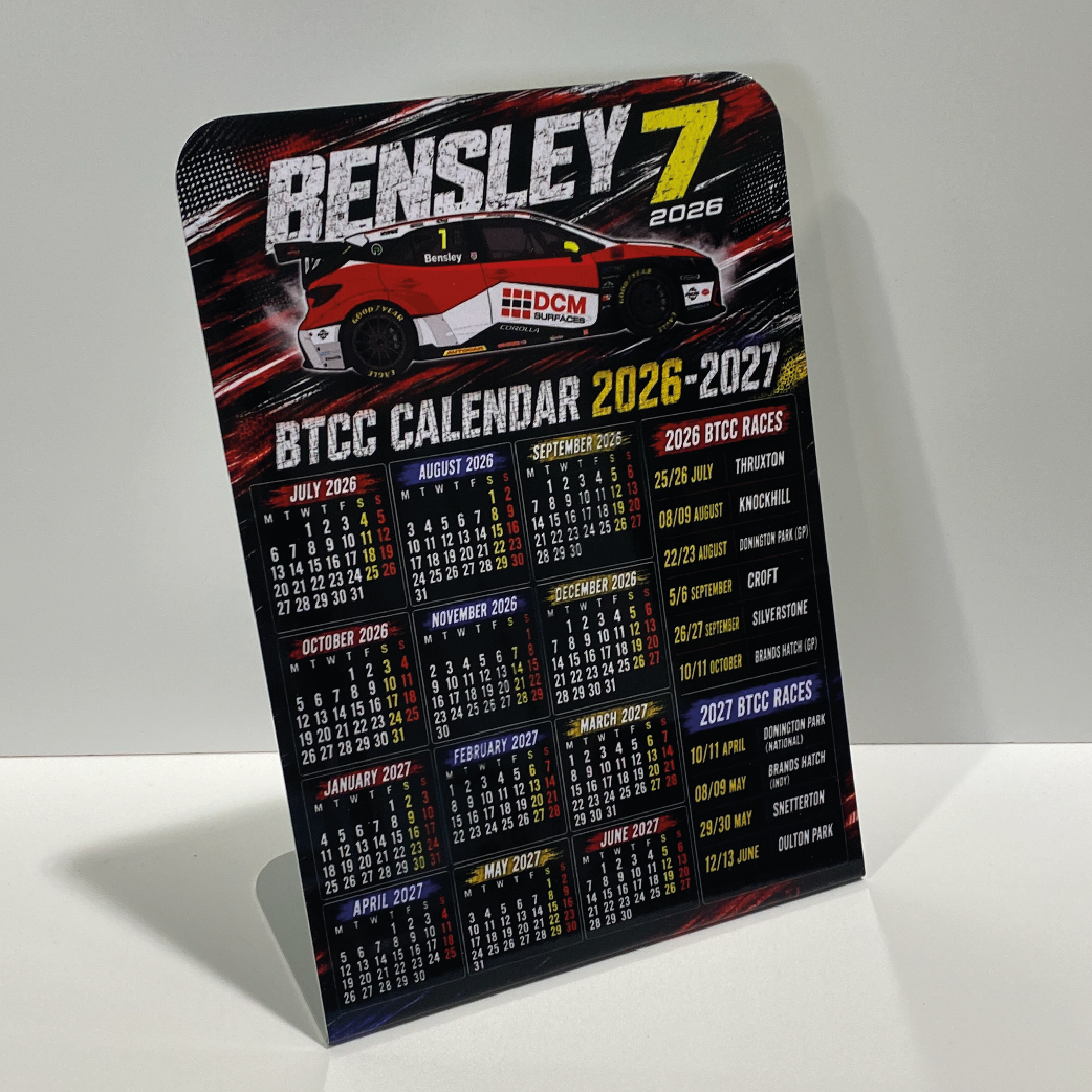Ryan Bensley - Speedworks Corolla Racing - Toyota Corolla GR Sport - 2026 - Metal Calendar