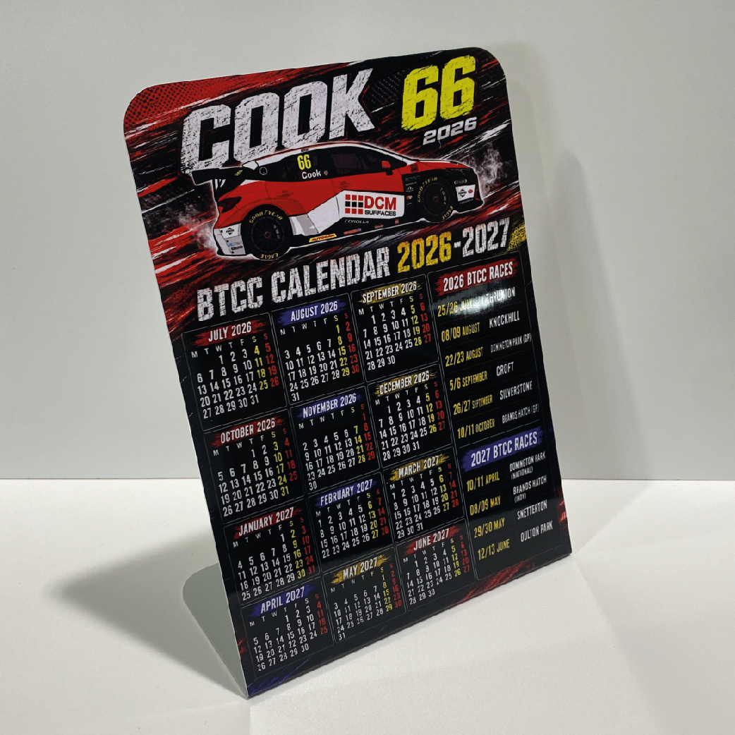Josh Cook #66 B- Speedworks Corolla Racing - Toyota Corolla GR Sport - 2026 - Metal Calendar