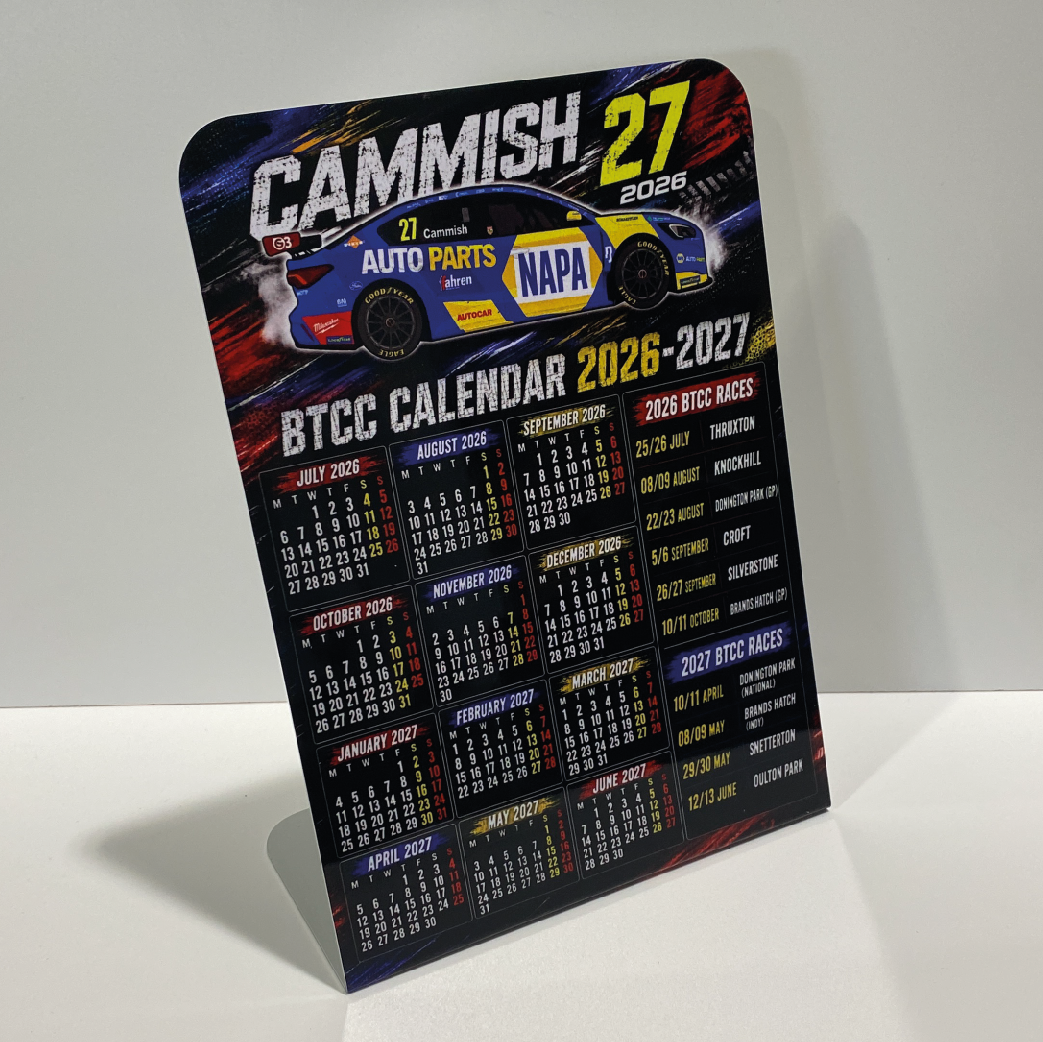 Dan Cammish #27 - NAPA Racing - Ford Focus Titanium - 2026 - Metal Calendar