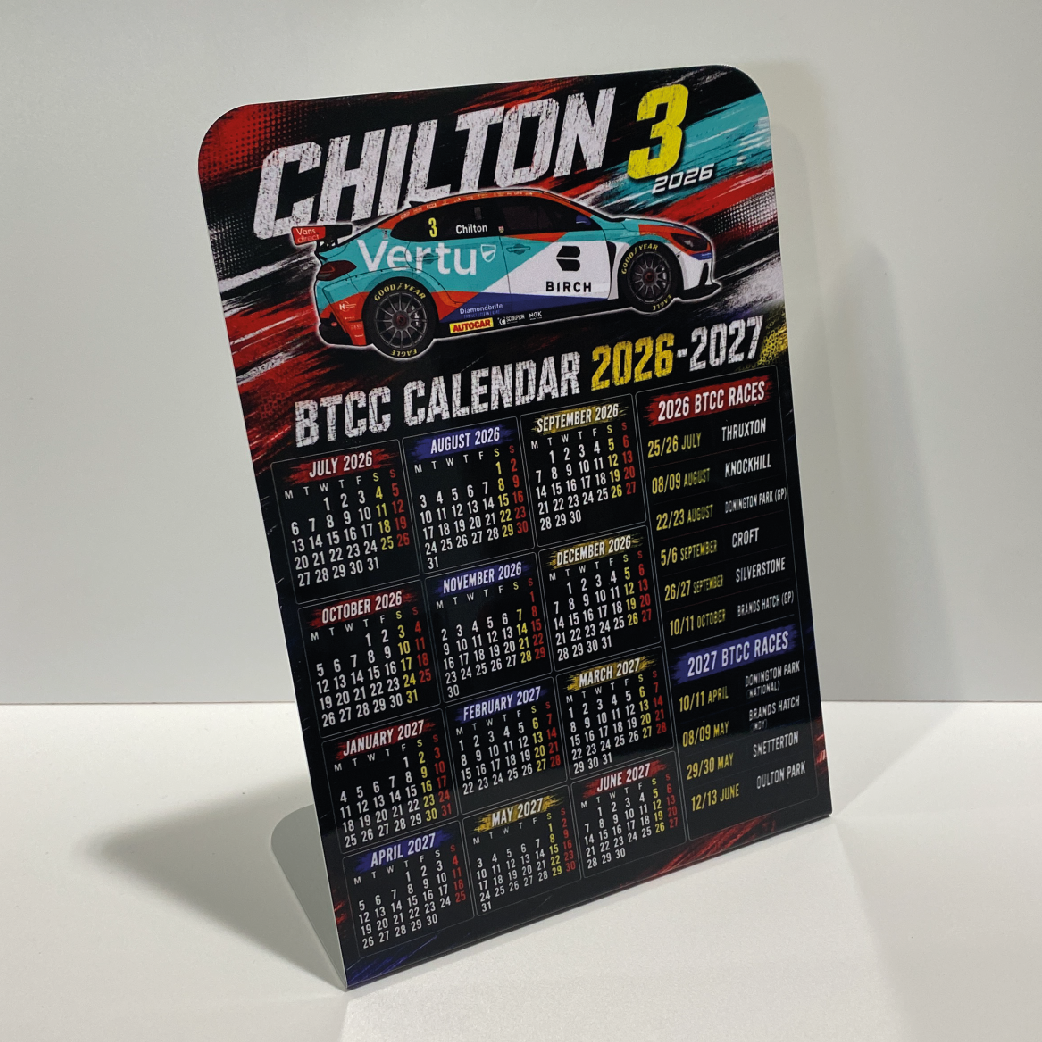 Tom Chilton #3 - Team VERTU - Hyundai i30N - 2026 - Metal Calendar