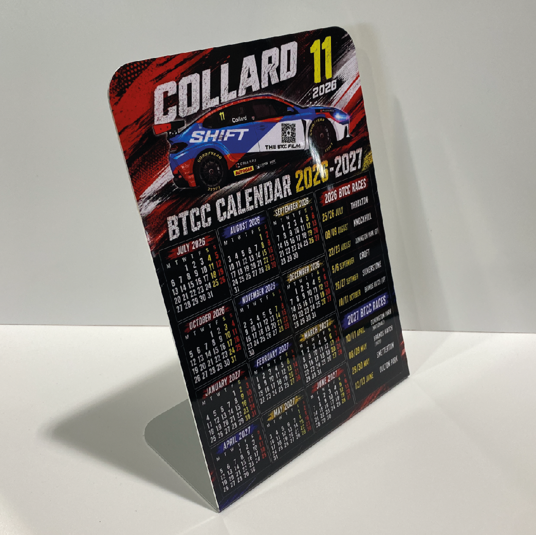 Ricky Collard #11 - Team VERTU - Hyundai i30N - 2026 - Metal Calendar