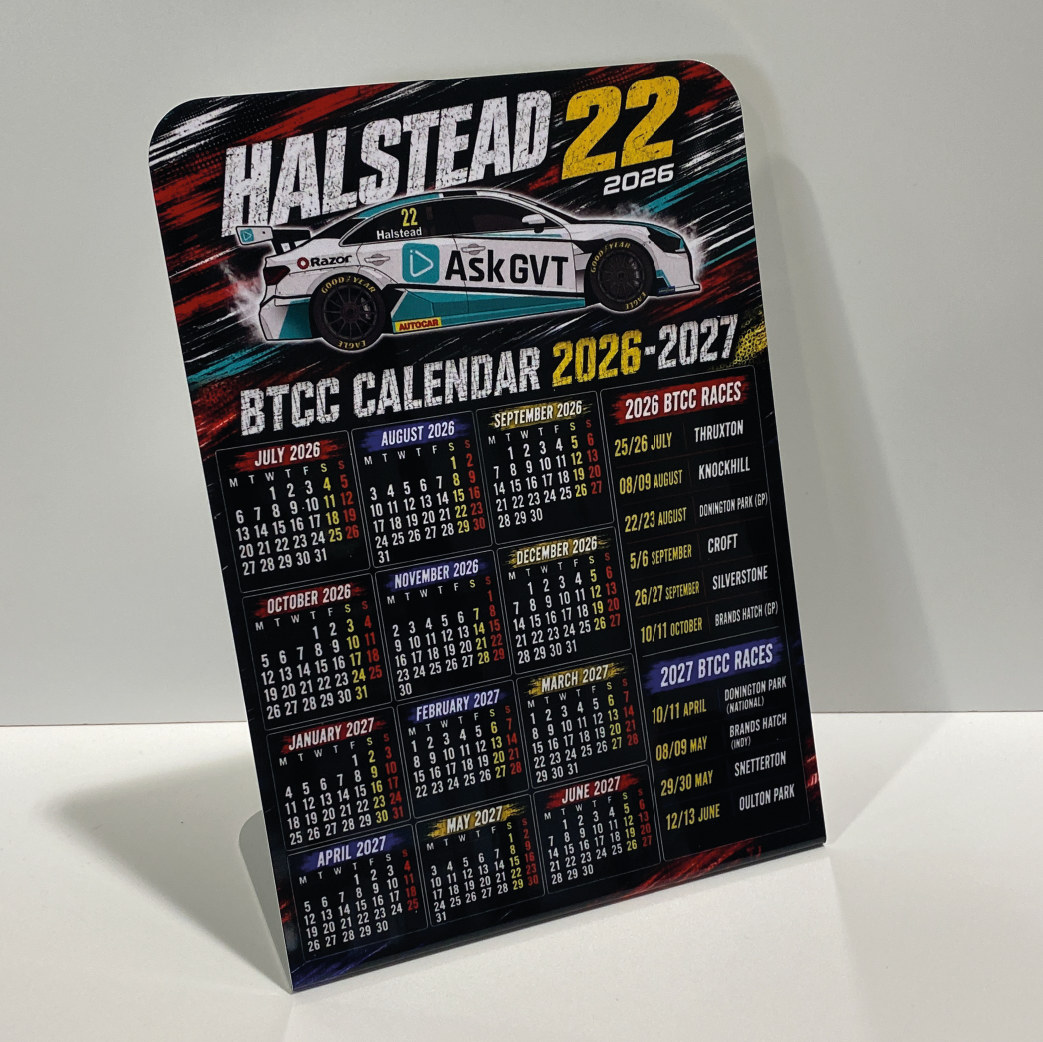 Nick Halstead - Steel Seal with Power Maxed Racing - Audi A3 Saloon - 2026 - Metal Calendar