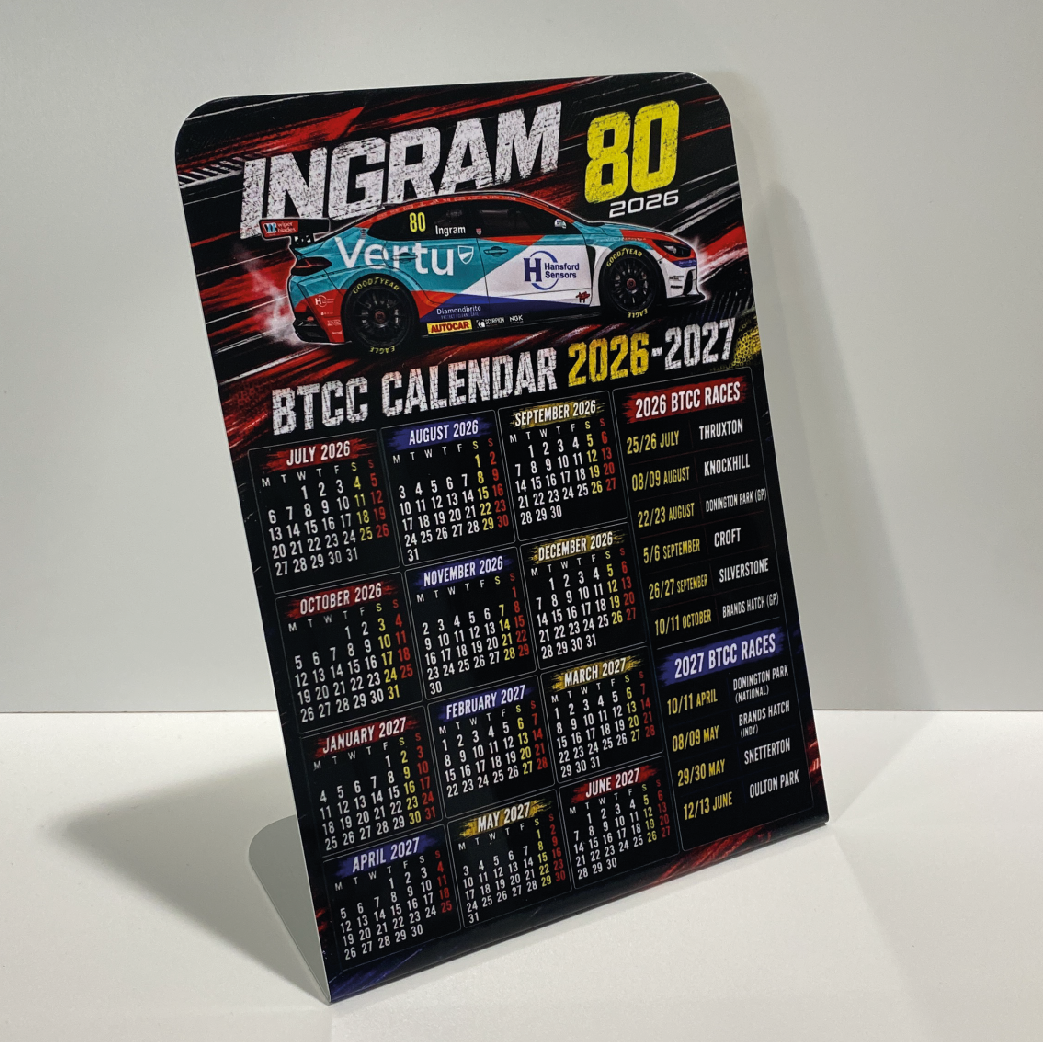 Tom Ingram #80 - Team VERTU - Hyundai i30N - 2026 - Metal Calendar