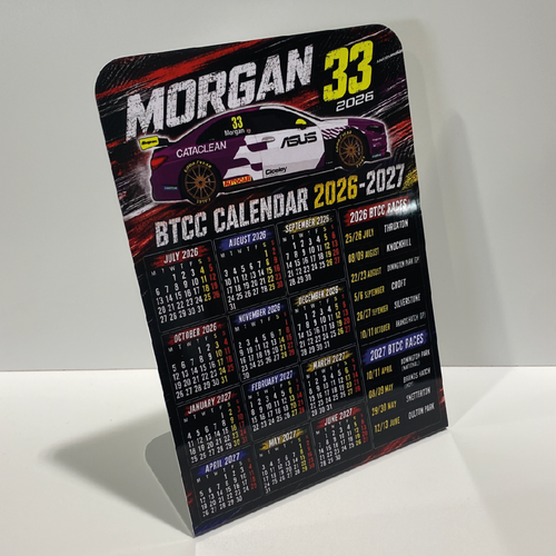 Adam Morgan #33 BTCC Metal Calendar 2026