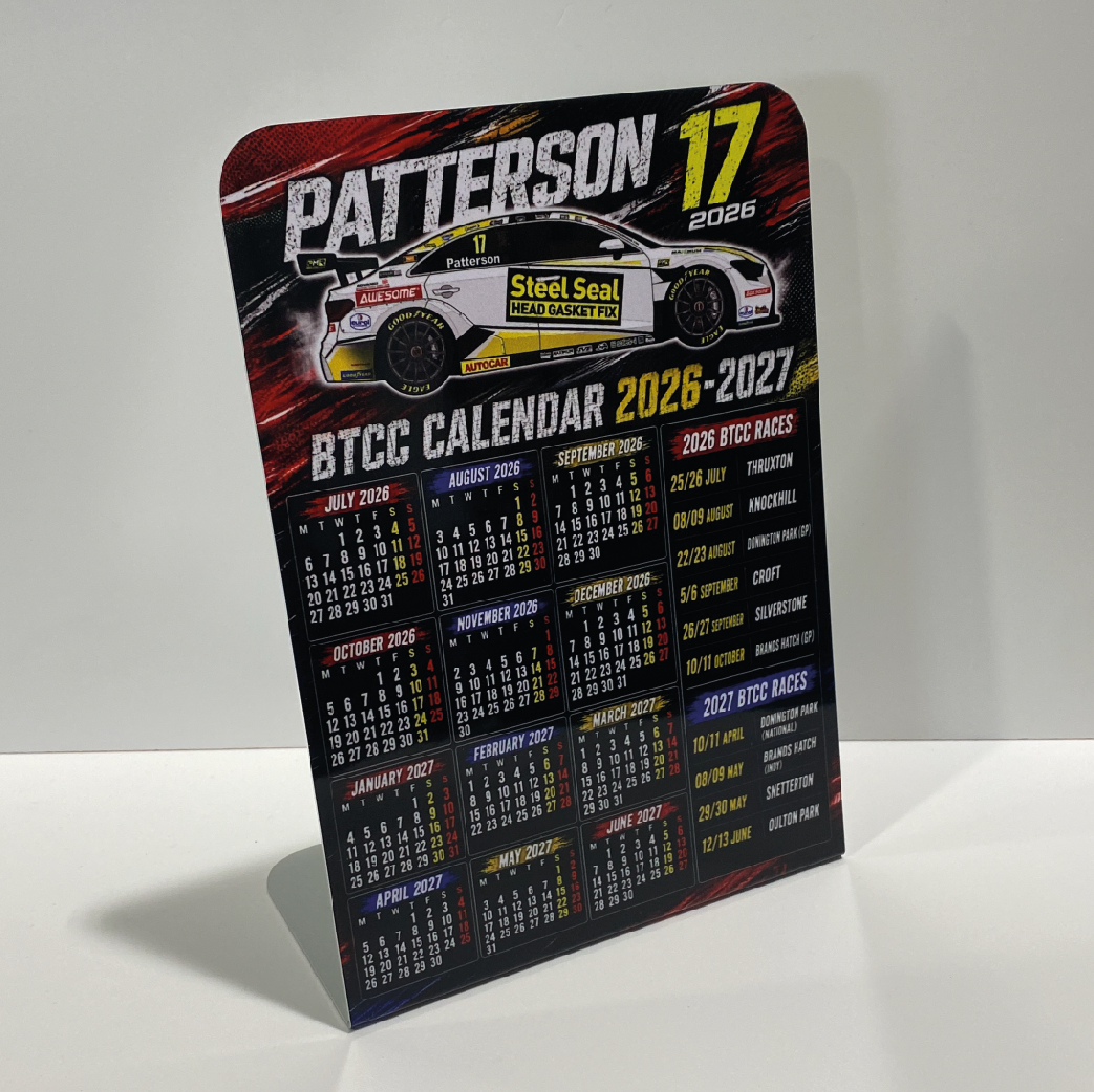 Dexter Patterson #17 - Steel Seal with Power Maxed Racing - Audi A3 Saloon - 2026 - Metal Calendar