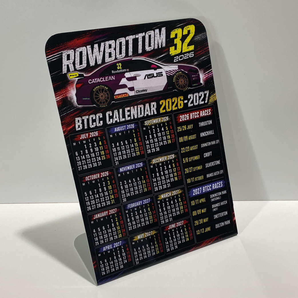 Daniel Rowbottom #32 BTCC Metal Calendar