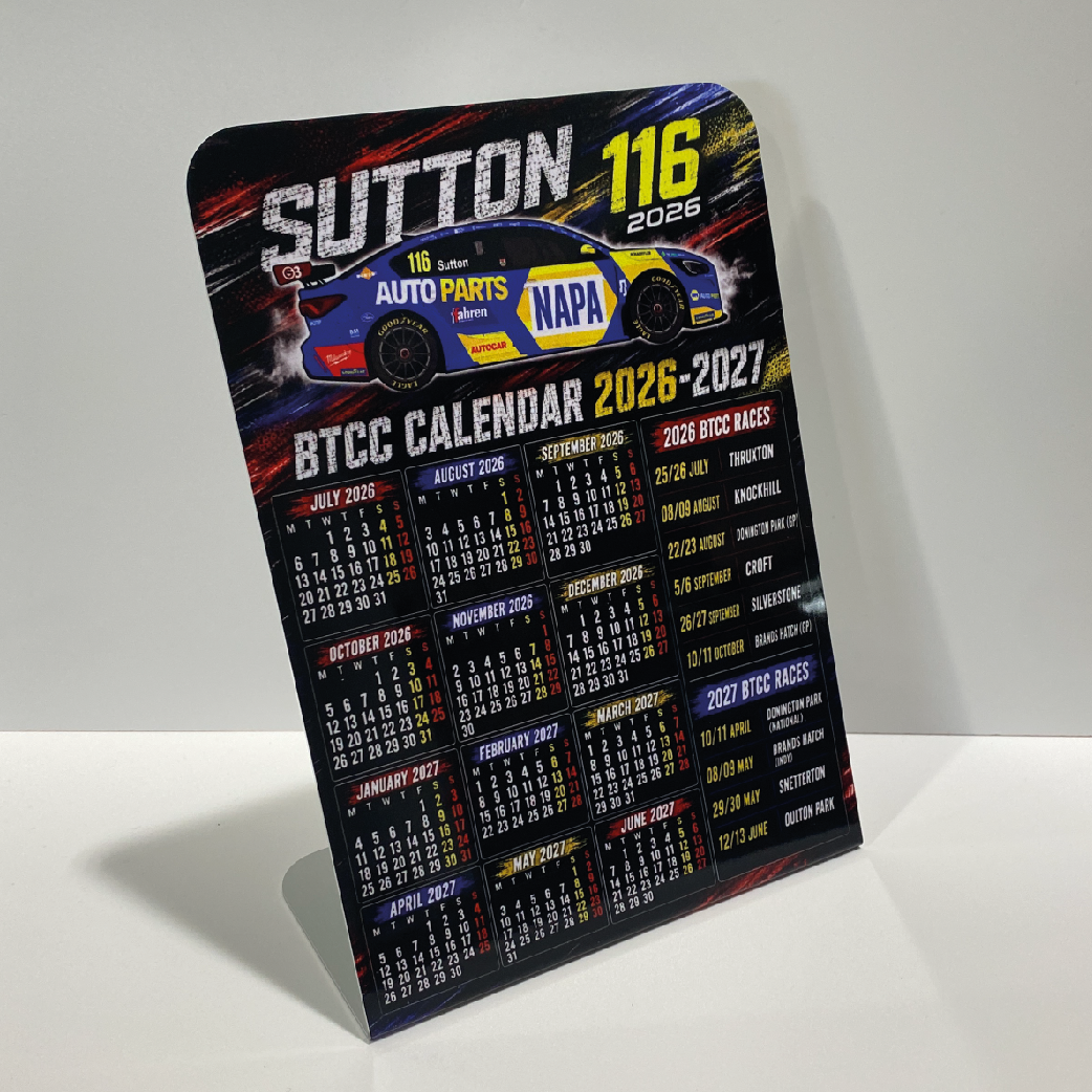 Ash Sutton #116 - NAPA Racing - Ford Focus Titanium - 2026 - Metal Calendar