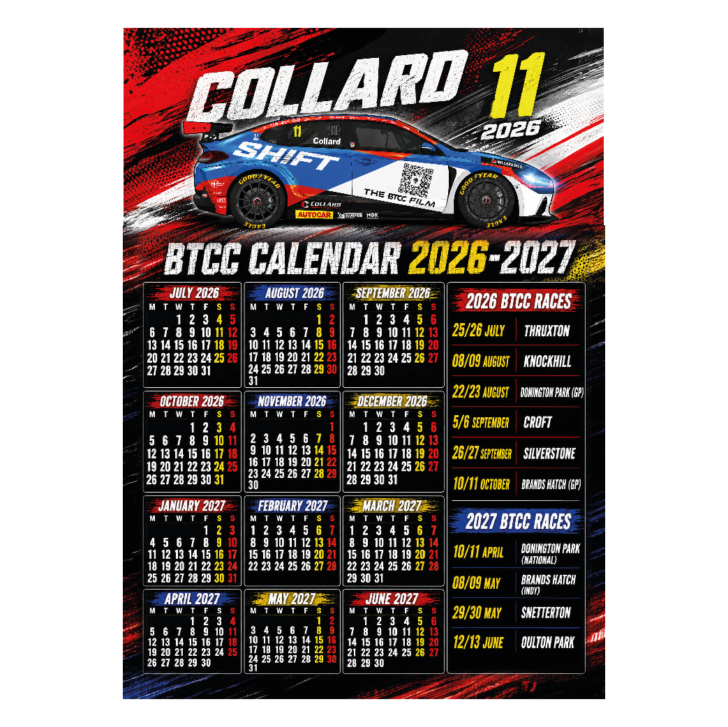Ricky Collard #11 - Team VERTU - Hyundai i30N - 2026 - Metal Calendar