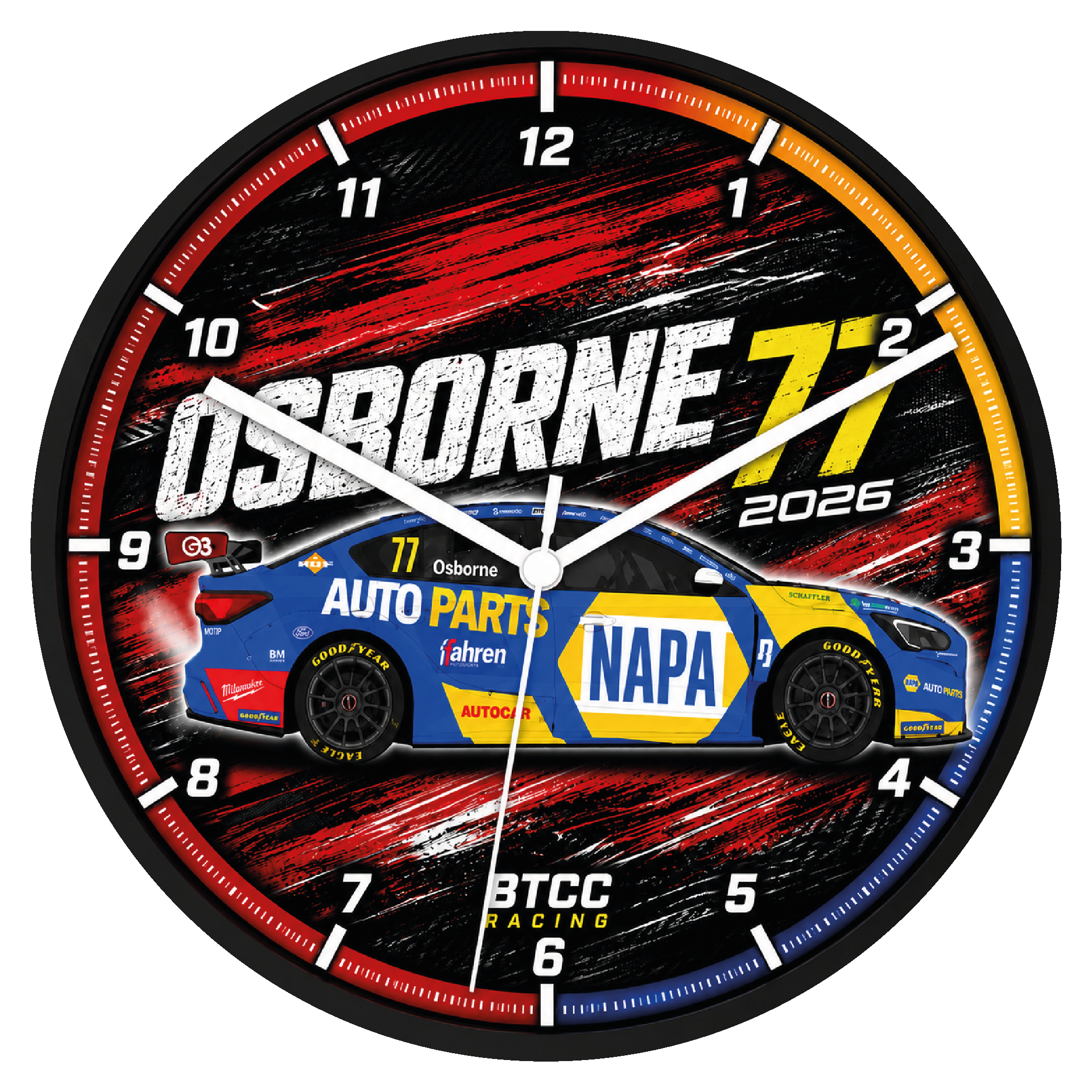 Sam Osborne #77 NAPA Racing - Ford Focus Titanium - 2026 - Clock