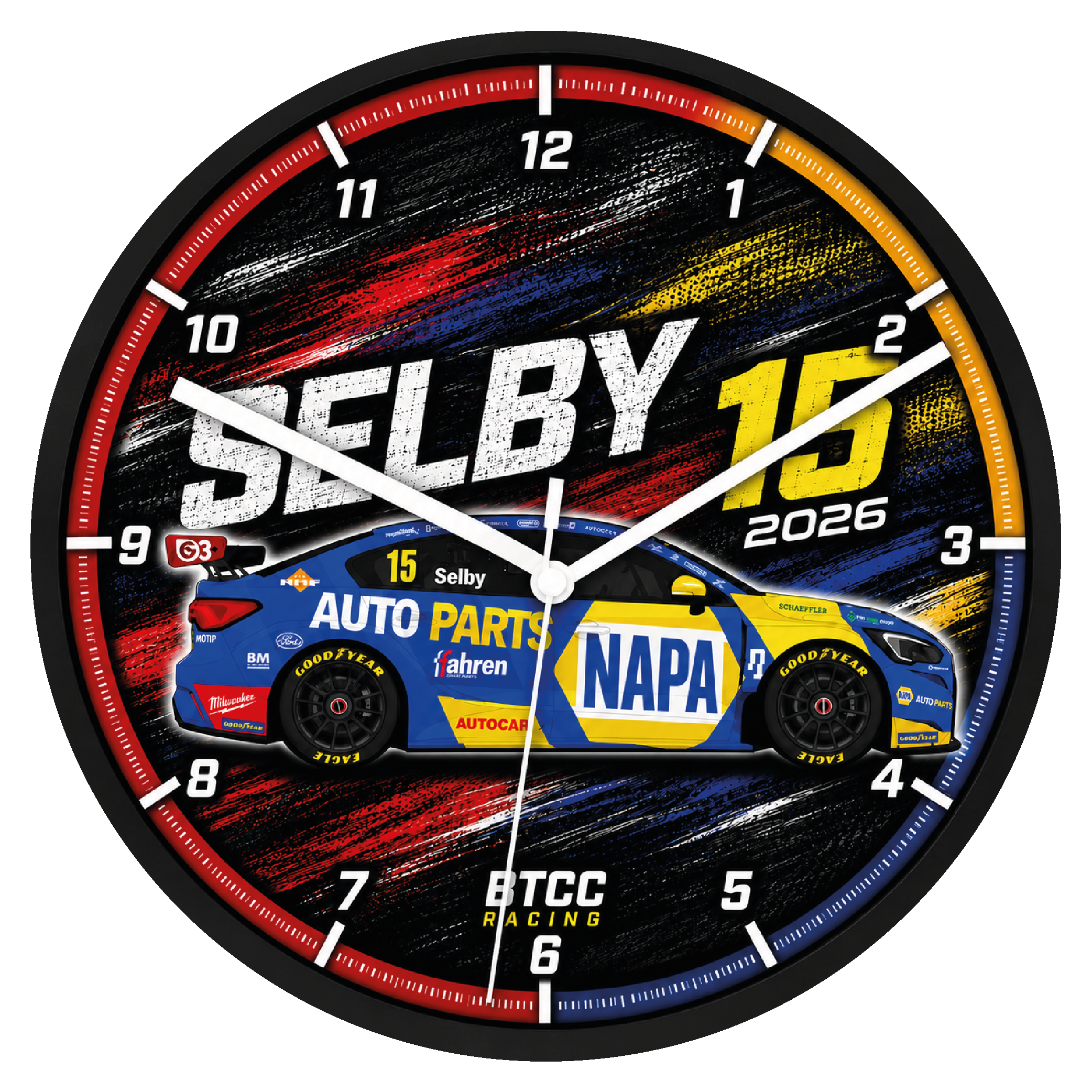 Lewis Selby #15 - NAPA Racing - Ford Focus Titanium - 2026 - Clock