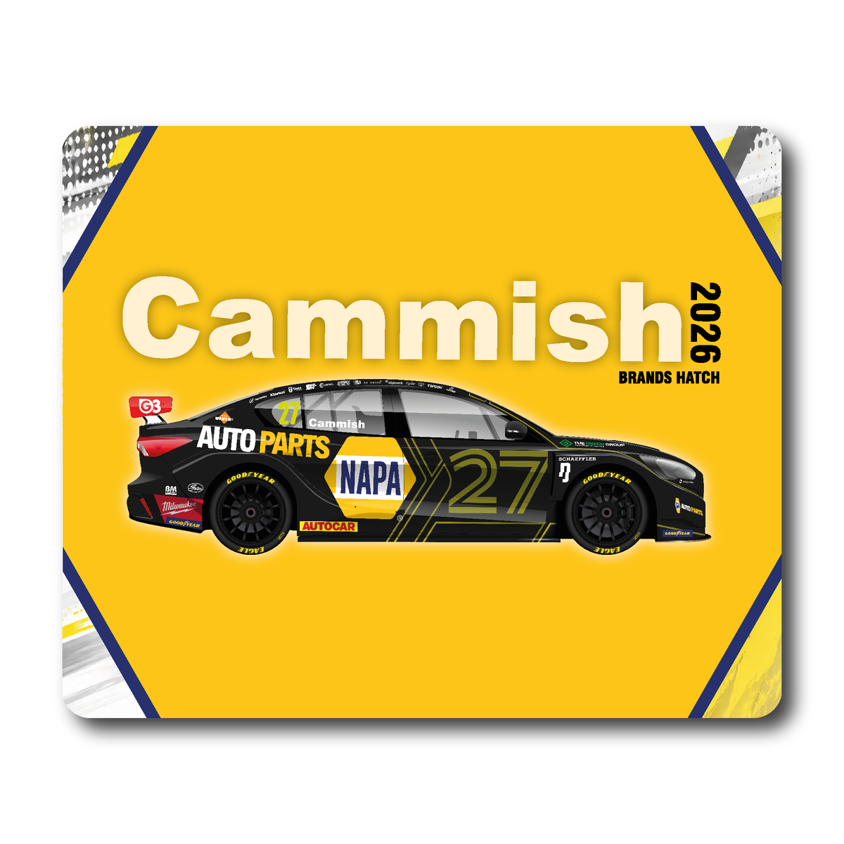 Dan Cammish - NAPA Racing - Ford Focus Titanium - BRANDS - 2026 - Mouse Mat