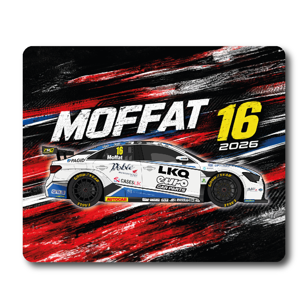 Aiden Moffat #16 - LKQ Euro Car Parts with Power Maxed Racing - Audi A3 Saloon - 2026 - Mouse Mat