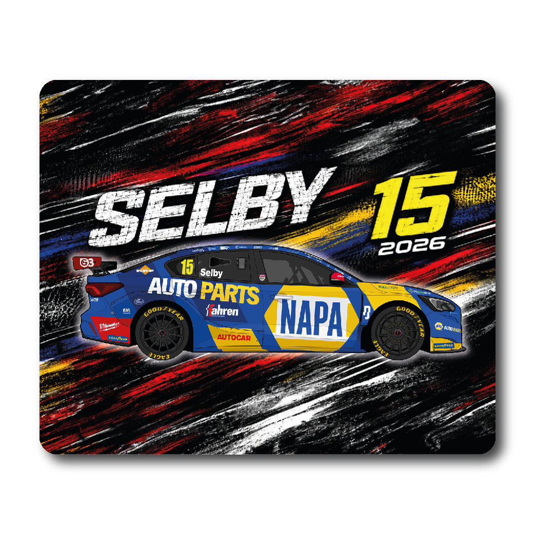 Lewis Selby #15 - NAPA Racing - Ford Focus Titanium - 2026 - Mouse Mat