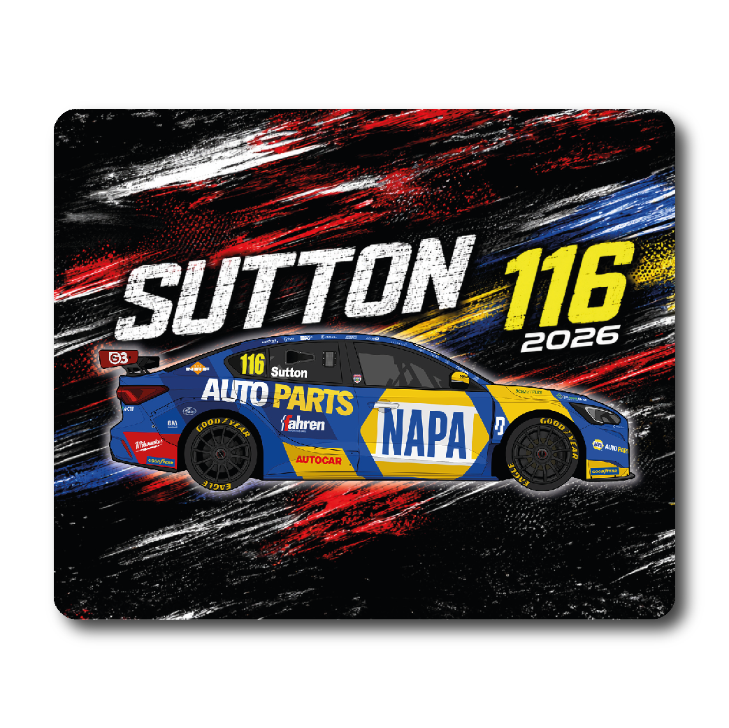 Ash Sutton #116 - NAPA Racing - Ford Focus Titanium - 2026 - Mouse Mat